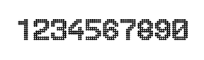 8×11数字点阵字体 ddN811AA0571