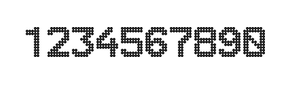 8×11数字点阵字体 ddN811AA0573