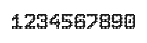 8×11数字点阵字体 ddN811AA0578