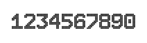 8×11数字点阵字体 ddN811AA0585