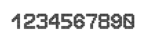 8×11数字点阵字体 ddN811AA0587