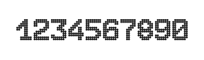 8×11数字点阵字体 ddN811AA0590