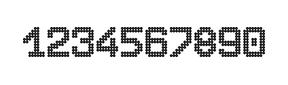 8×11数字点阵字体 ddN811AA0591