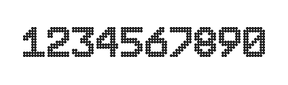 8×11数字点阵字体 ddN811AA0594