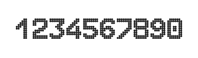 8×11数字点阵字体 ddN811AA0595