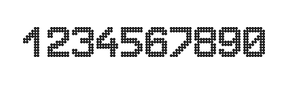 8×11数字点阵字体 ddN811AA0596