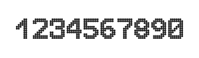 8×11数字点阵字体 ddN811AA0609