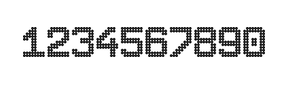 8×11数字点阵字体 ddN811AA0612
