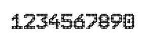 8×11数字点阵字体 ddN811AA0616