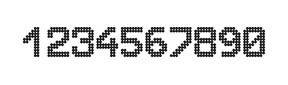 8×11数字点阵字体 ddN811AA0618