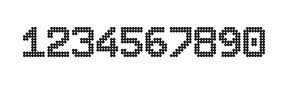 8×11数字点阵字体 ddN811AA0624