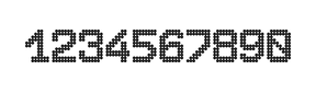 8×11数字点阵字体 ddN811AA0627