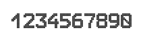 8×11数字点阵字体 ddN811AA0629