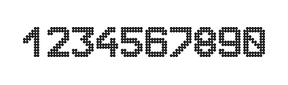 8×11数字点阵字体 ddN811AA0632
