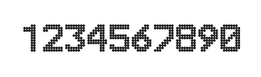 8×11数字点阵字体 ddN811AA0634