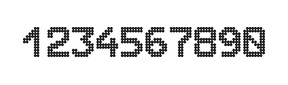 8×11数字点阵字体 ddN811AA0637