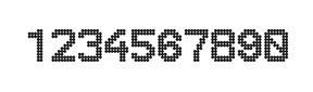 8×11数字点阵字体 ddN811AA0641