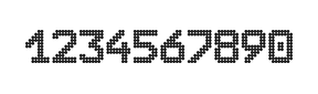 8×11数字点阵字体 ddN811AA0647