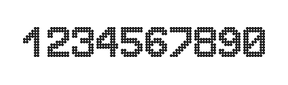 8×11数字点阵字体 ddN811AA0652