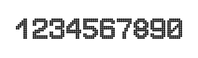 8×11数字点阵字体 ddN811AA0656