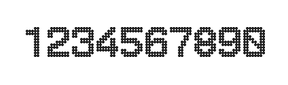 8×11数字点阵字体 ddN811AA0663