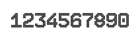 8×11数字点阵字体 ddN811AA0666