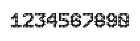 8×11数字点阵字体 ddN811AA0670
