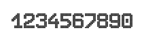 8×11数字点阵字体 ddN811AA0674