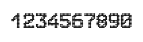 8×11数字点阵字体 ddN811AA0682