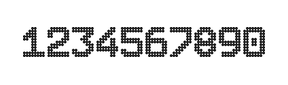 8×11数字点阵字体 ddN811AA0684