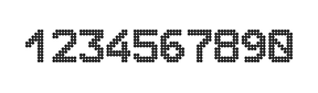 8×11数字点阵字体 ddN811AA0689