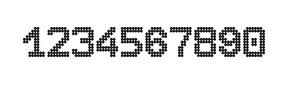 8×11数字点阵字体 ddN811AA0690
