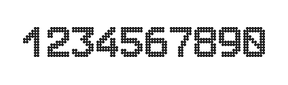 8×11数字点阵字体 ddN811AA0691