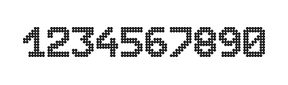 8×11数字点阵字体 ddN811AA0693