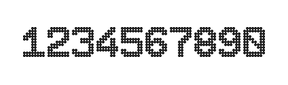 8×11数字点阵字体 ddN811AA0696