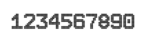 8×11数字点阵字体 ddN811AA0698