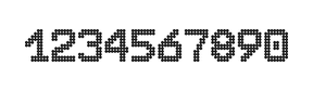 8×11数字点阵字体 ddN811AA0702