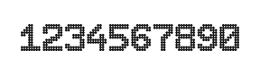 8×11数字点阵字体 ddN811AA0704