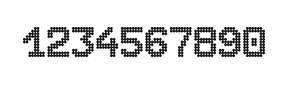 8×11数字点阵字体 ddN811AA0709