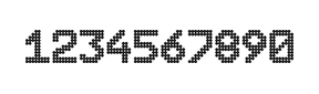 8×11数字点阵字体 ddN811AA0713