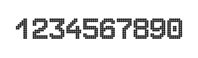 8×11数字点阵字体 ddN811AA0717