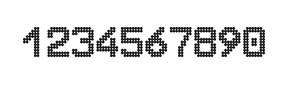 8×11数字点阵字体 ddN811AA0724