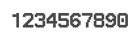 8×11数字点阵字体 ddN811AA0728