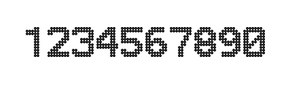 8×11数字点阵字体 ddN811AA0731