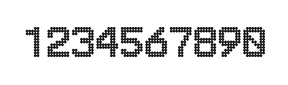 8×11数字点阵字体 ddN811AA0732