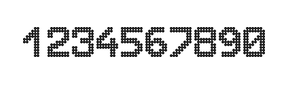 8×11数字点阵字体 ddN811AA0733