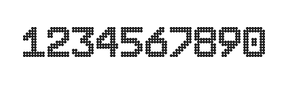 8×11数字点阵字体 ddN811AA0739