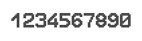 8×11数字点阵字体 ddN811AA0740