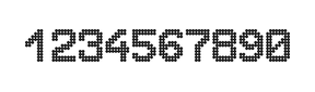 8×11数字点阵字体 ddN811AA0749