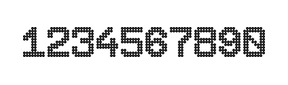8×11数字点阵字体 ddN811AA0750